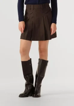 CO'COUTURE e minirok luna pocket pleat mini skirt bruin New