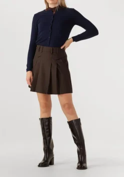 CO'COUTURE e minirok luna pocket pleat mini skirt bruin New