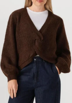 CO'COUTURE e trui cosy twist back knit bruin Online