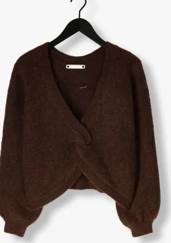 CO'COUTURE e trui cosy twist back knit bruin Online