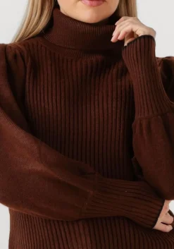 CO'COUTURE e trui row puff rib rollneck bruin Hot