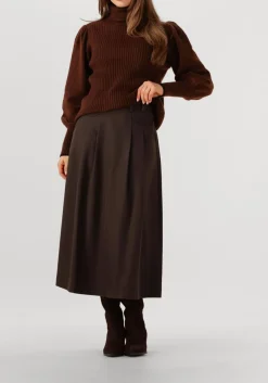 CO'COUTURE e trui row puff rib rollneck bruin Hot