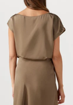 DANTE6 e top roam satin drapey top bruin Clearance