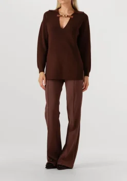 ELISABETTA FRANCHI e trui knitted sweater bruin Sale