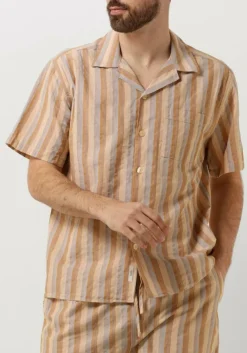FORÉT e forét casual overhemd otter seersucker ss shirt bruin Clearance