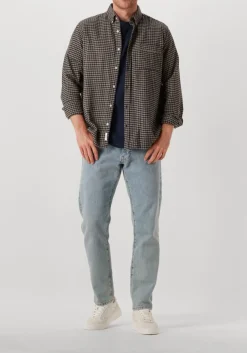 FORÉT e forét casual overhemd creek flannel shirt bruin Online