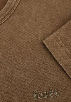 FORÉT bruine forét t-shirt oak faded wash t-shirt olijf Clearance