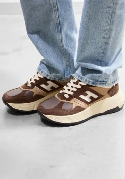 HOGAN e lage sneakers h669 allacciato h bruin