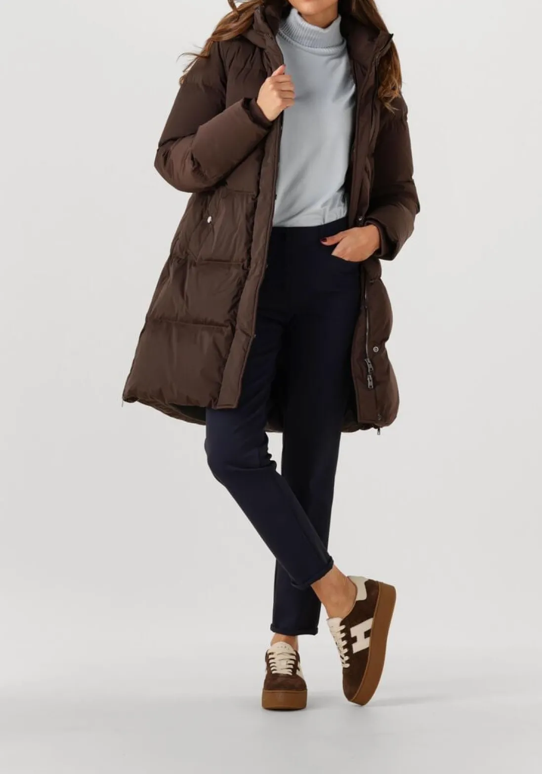 HOGAN e lage sneakers h681 allacciato h bruin Discount