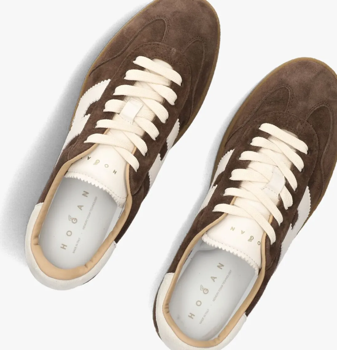 HOGAN e lage sneakers h681 allacciato h bruin Discount