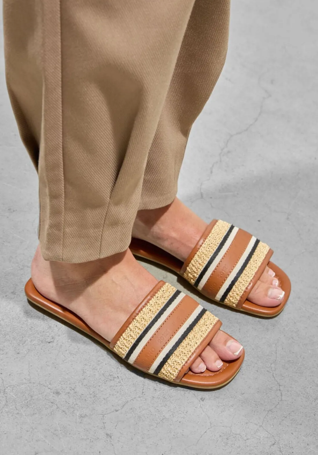 HOGAN e slippers h685 sandalo nastro bruin