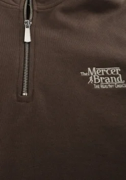 MERCER AMSTERDAM e sweater the mercer quarter zip contrast bruin Sale