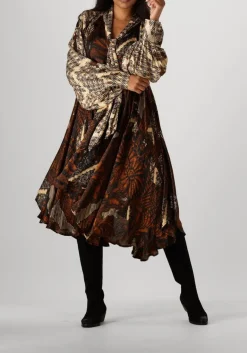 MES DEMOISELLES e midi jurk abbey bruin Best