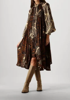 MES DEMOISELLES e midi jurk abbey bruin Best