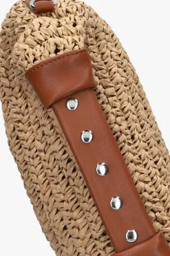 NÚNOO e núnoo schoudertas dandy raffia bruin Outlet