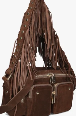 NÚNOO e núnoo schoudertas ellie fringe suède bruin Outlet