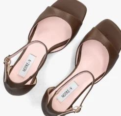 NOTRE-V e sandalen met hak 2655s bruin New
