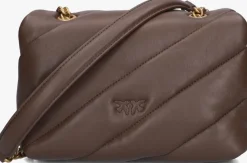 PINKO e schoudertas love puff mini bruin Clearance