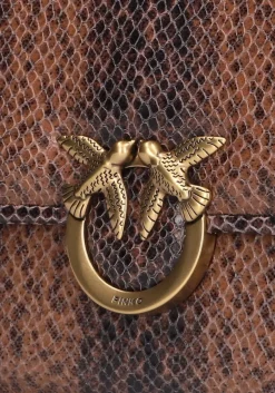 PINKO e schoudertas love box bag fl mini pelle bruin Online
