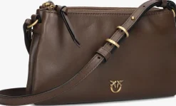 PINKO e schoudertas double mini bruin New