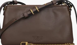 PINKO e schoudertas double mini bruin New