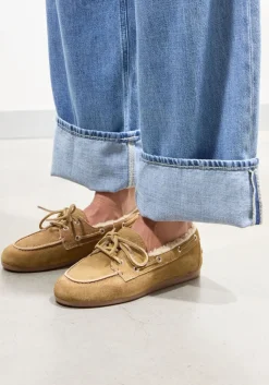POSA e mocassins boat loafer veg-shearling bruin Online