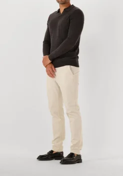 PROFUOMO e polo polo open collar ls merino bruin Online