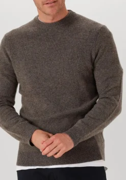 PROFUOMO e trui pullover crew neck woolblend bruin Online