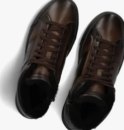 SANTONI e hoge sneakers led vacht mid sneaker bruin Best