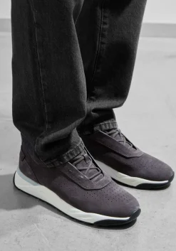 SANTONI e lage sneakers sue unlined runner bruin