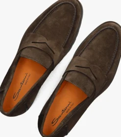SANTONI e loafers sue penny loafer gz bruin New