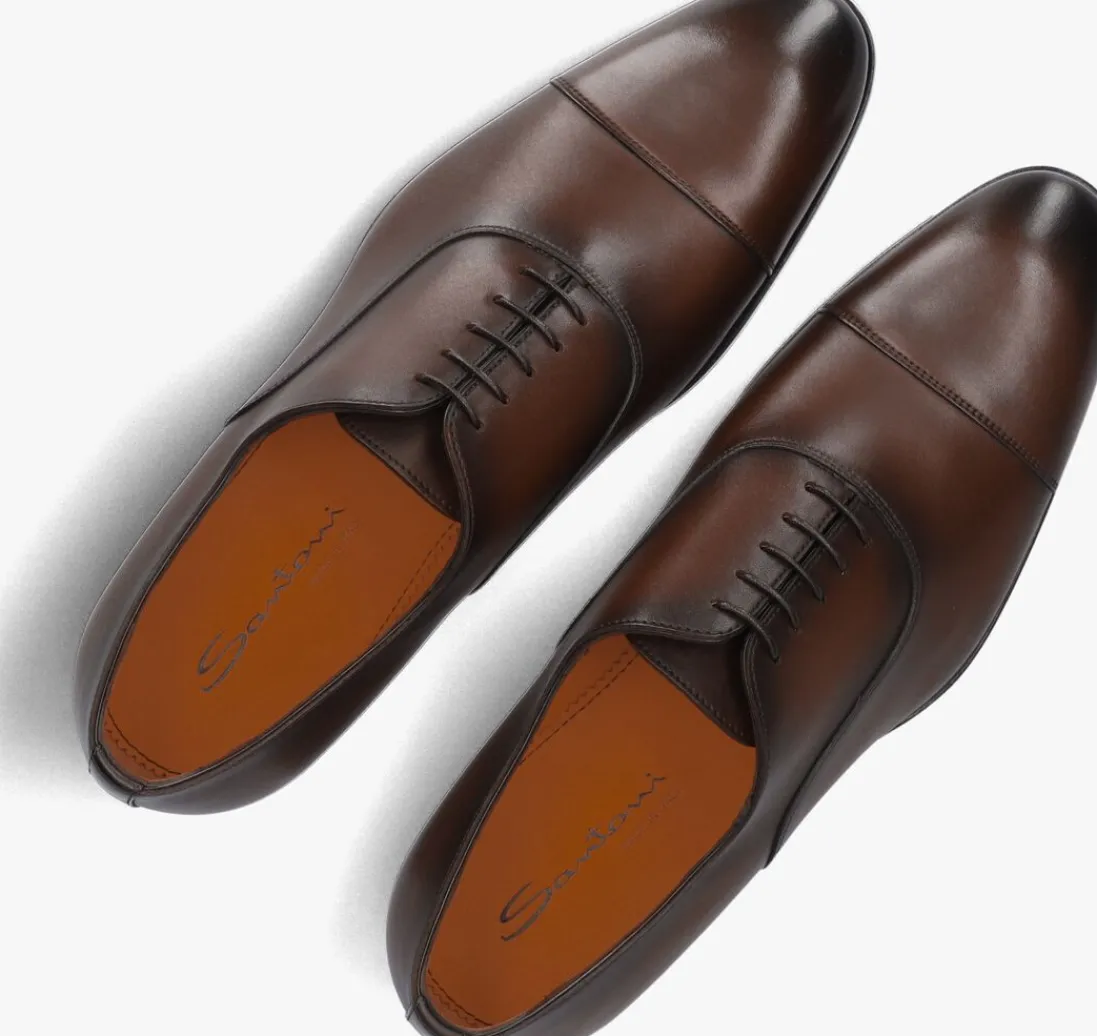 SANTONI e nette schoenen led veterschoen bruin Sale