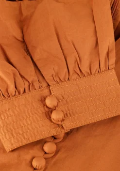 SCARLETT POPPIES e midi jurk fleuretta midi dress bruin