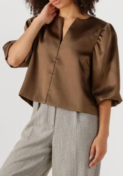 SECOND FEMALE e blouses perlla blouse bruin Clearance