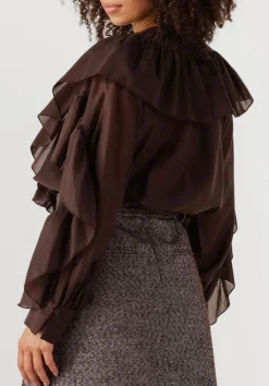 SECOND FEMALE e blouses fria frill blouse bruin Online