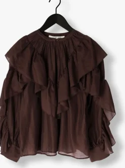 SECOND FEMALE e blouses fria frill blouse bruin Online