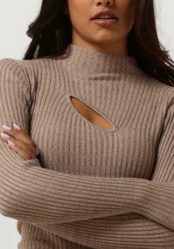 SECOND FEMALE e tops & t-shirts sanka knit t-neck bruin New