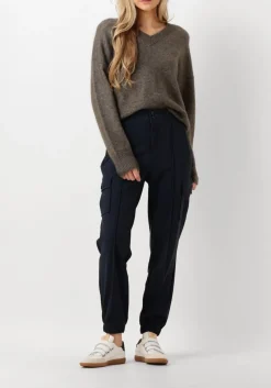 SECOND FEMALE e trui brook knit loose v-neck bruin Outlet