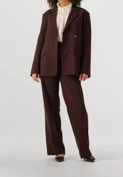 SECOND FEMALE e wijde broek fique classic trousers bruin Online