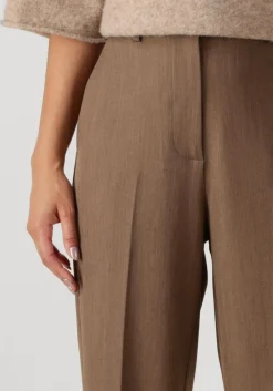 SECOND FEMALE e wijde broek neel classic trousers bruin Clearance