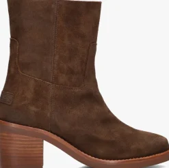 SHABBIES e enkellaarsjes puk ankie bruin Clearance