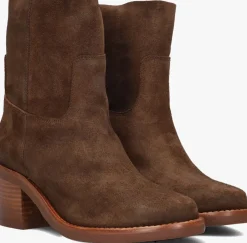 SHABBIES e enkellaarsjes puk ankie bruin Clearance