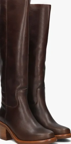 SHABBIES e hoge laarzen puk tuba bruin