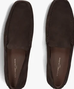 STEFANO LAURAN e mocassins 2 gesp bio slipper bruin Outlet