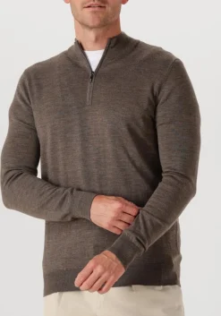 STEFANO LAURAN e trui half zip anders bruin New