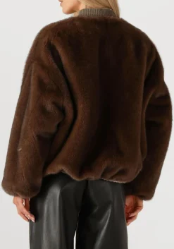 STUDIO AR e faux fur jas etta bruin Outlet