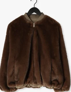 STUDIO AR e faux fur jas etta bruin Outlet