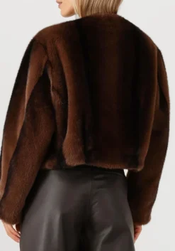 STUDIO AR e faux fur jas celeste bruin Best