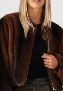 STUDIO AR e faux fur jas celeste bruin Best