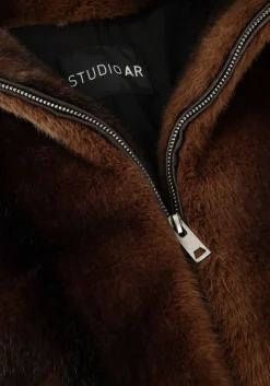 STUDIO AR e faux fur jas celeste bruin Best